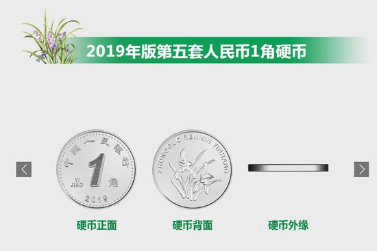 2019年（nián）版第五套人民章1角（jiǎo）硬章圖案（àn）